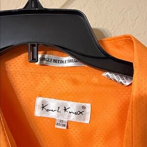 Men's Vibrant Orange Button Down Shirt